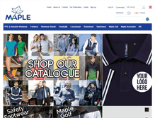 Tablet Screenshot of mapleworkwear.co.uk